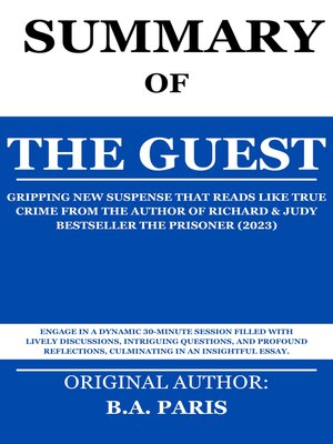 cover image of Summary & Study Guide of The Guest by B.A. Paris